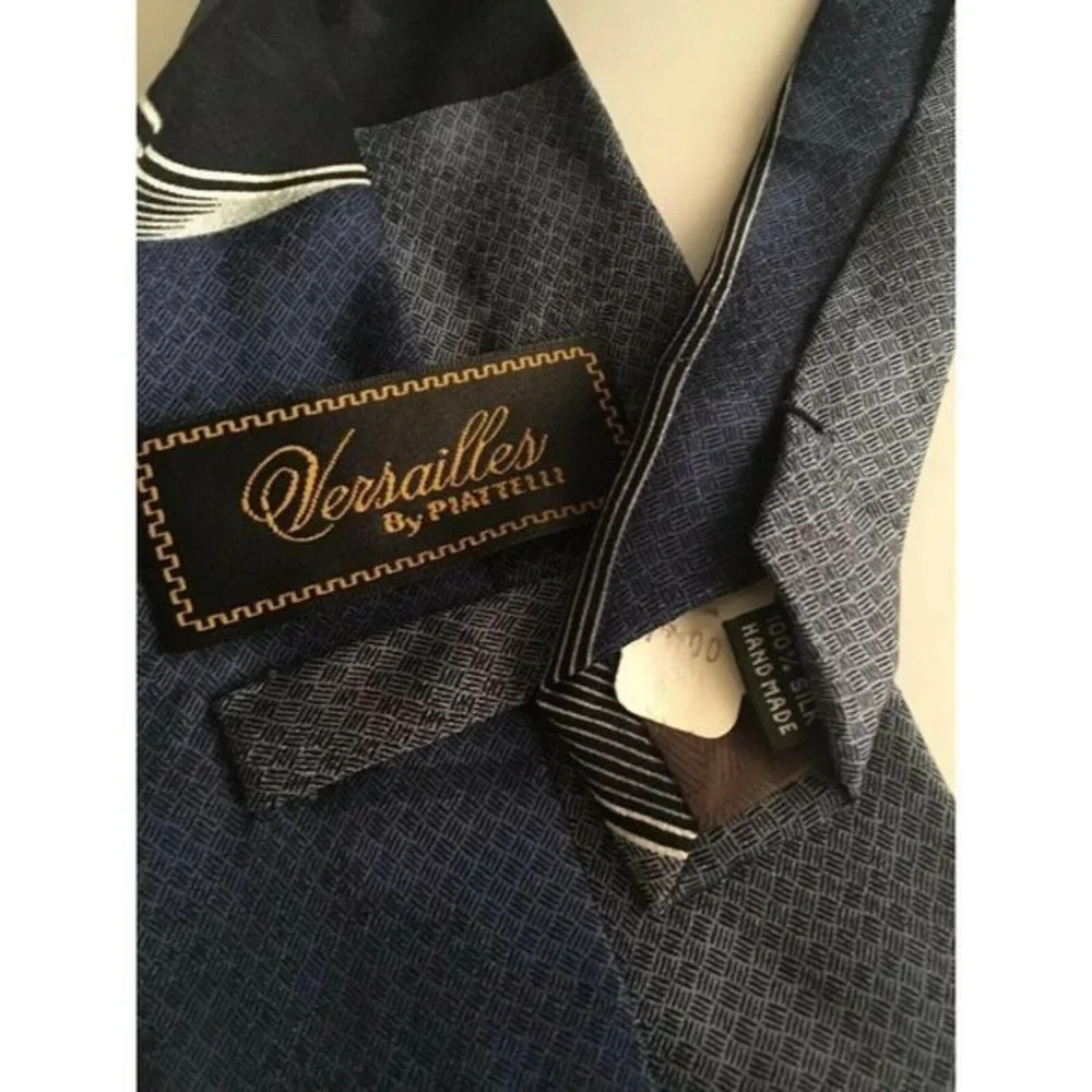 Versailles By Piattelli Men's‎ 100% Silk Blue Rocka